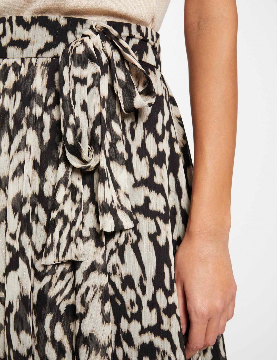Jupe midi imprimé animalier