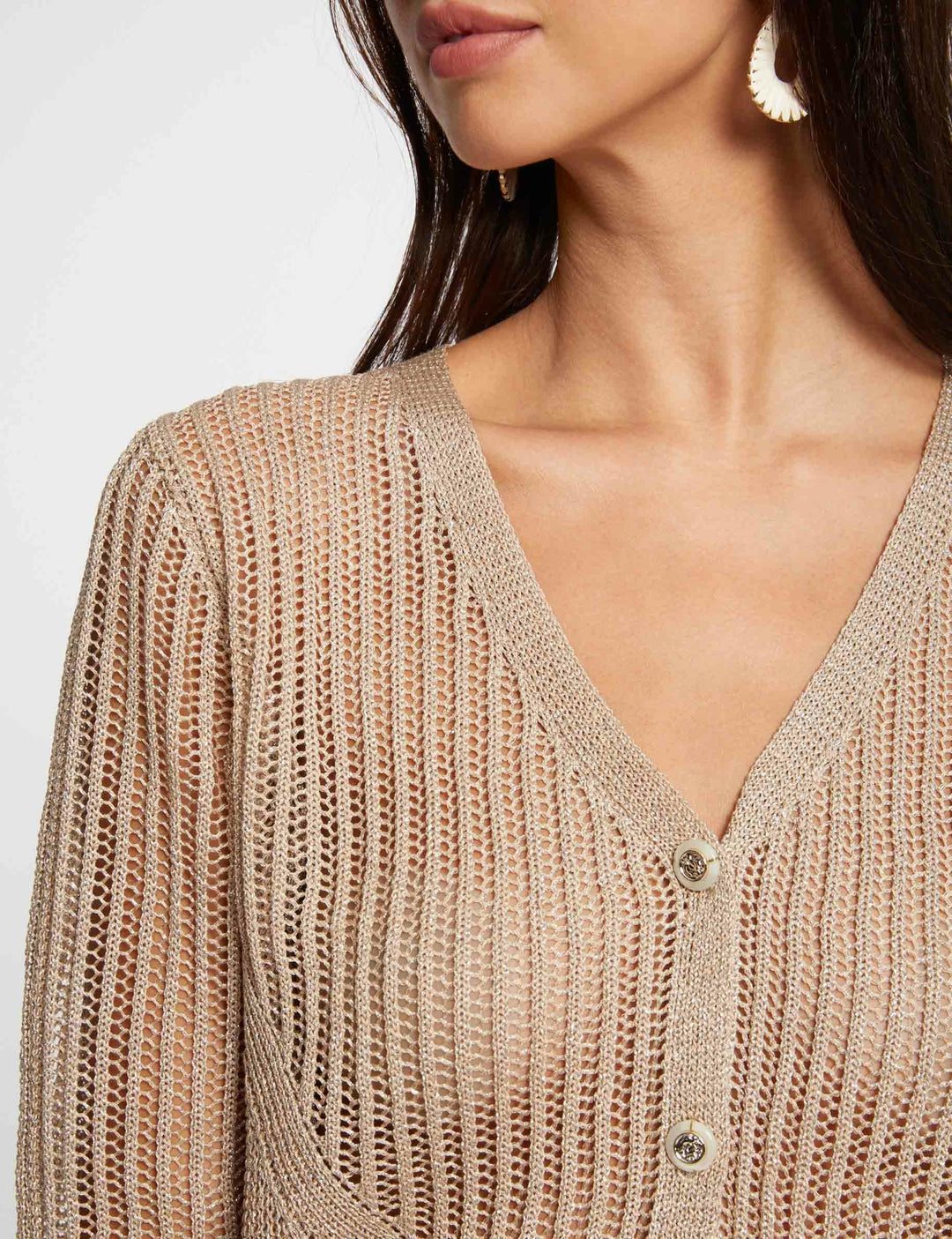 Gilet manches longues ajouré