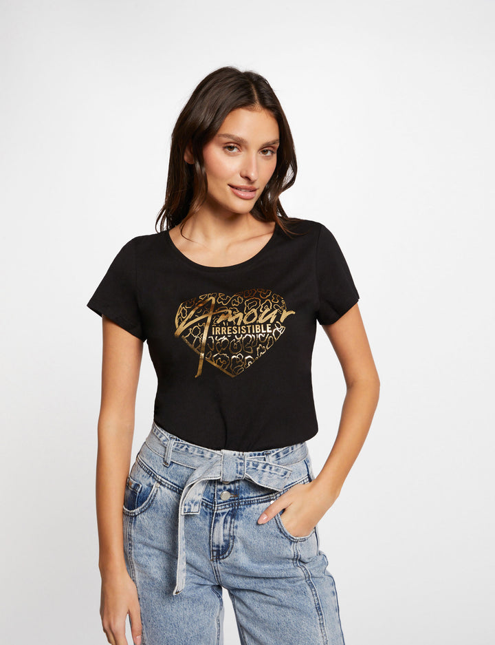 T-shirt à  inscription