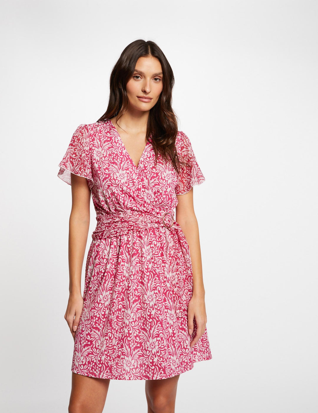 Robe courte cintrée imprimée