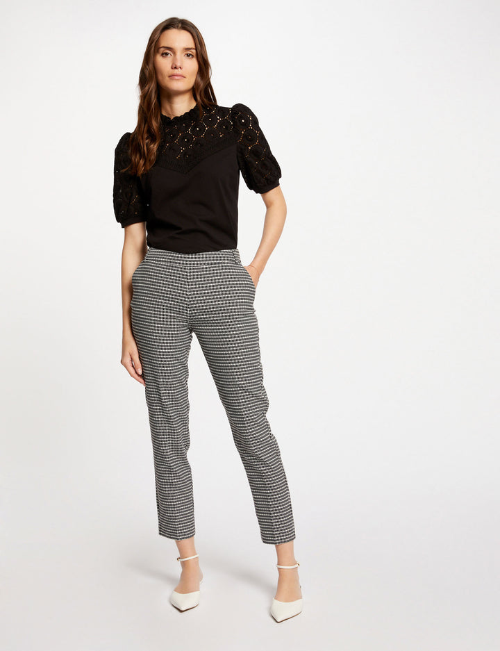 Pantalon cigarette imprimé