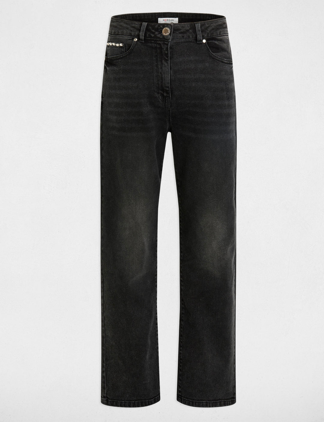 Jean large taille haute