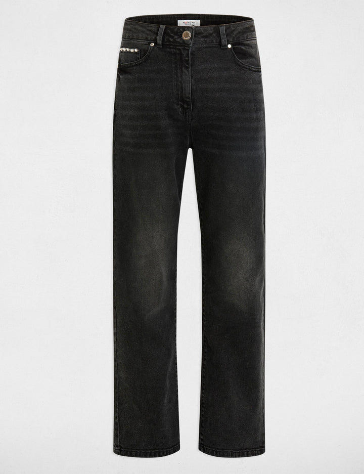 Jean large taille haute