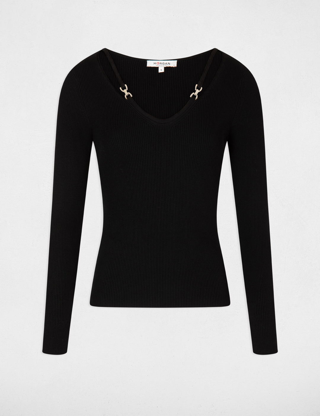 Pull manches longues avec boucles