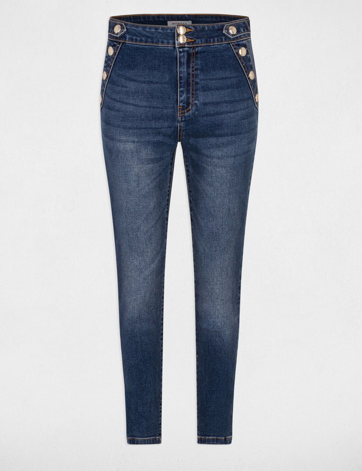 Jeans slim à  pont