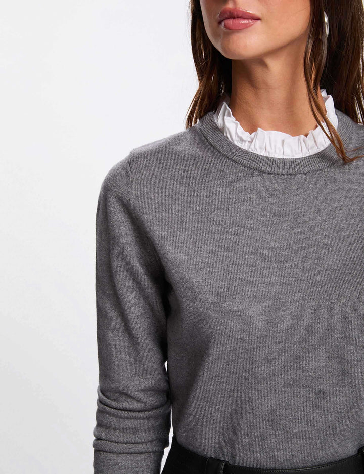 Pull col chemise