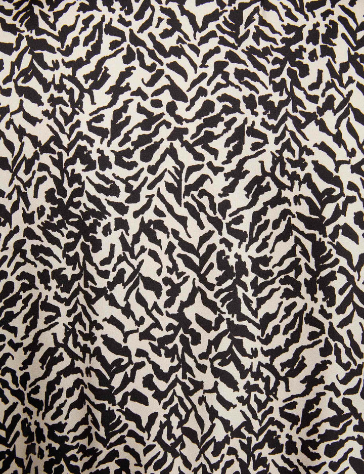 Robe ajustée drapée imprimé animalier