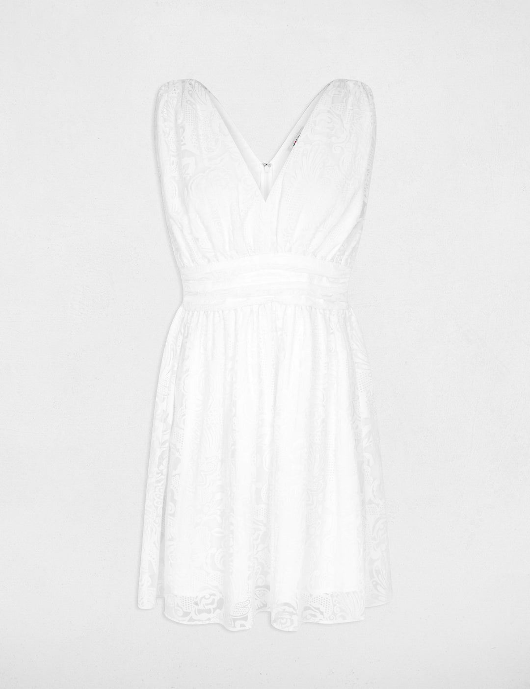 Robe jacquard col v