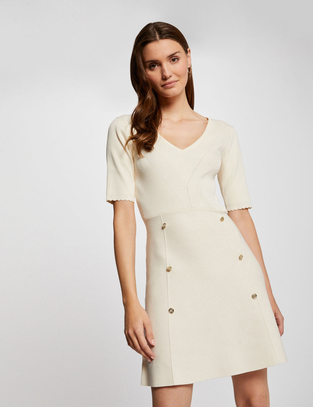 Robe tricot courte trapèze