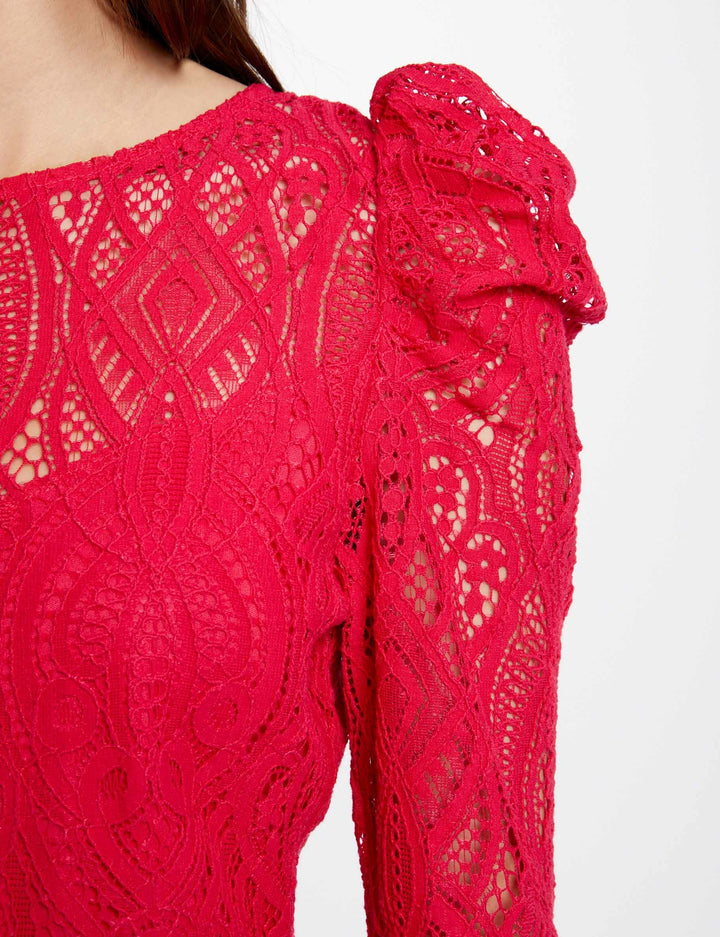 T-shirt manches longues à  dentelle