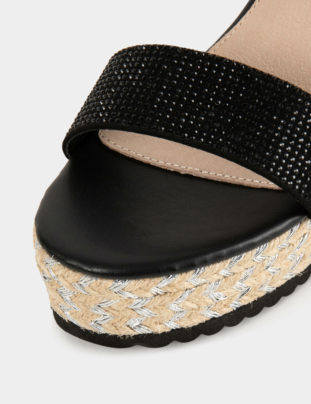 Sandales compensées à  strass