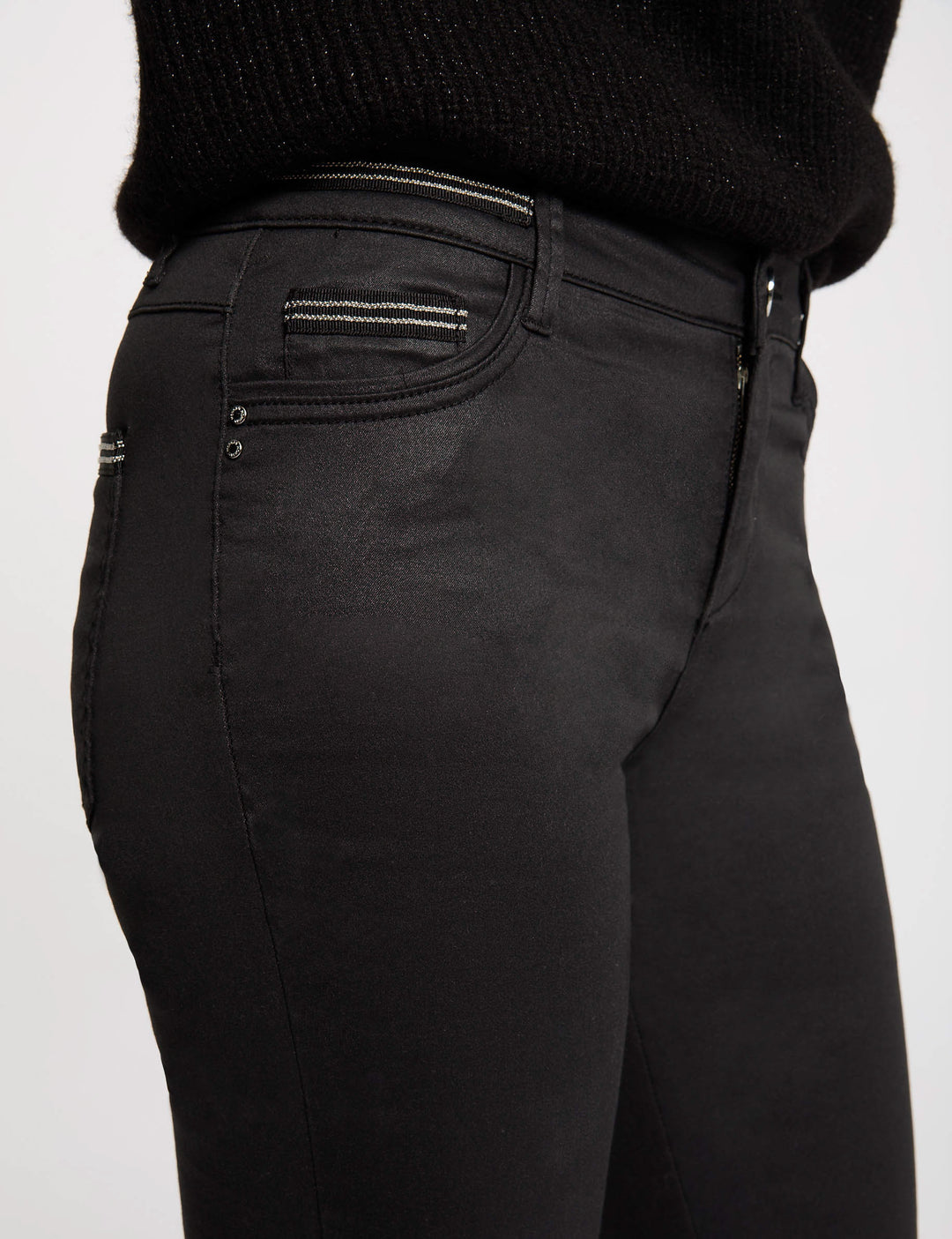 Pantalon slim enduit