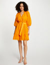 Robe courte trapèze brodée
