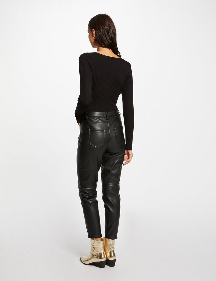 Pull manches longues col cache-coeur