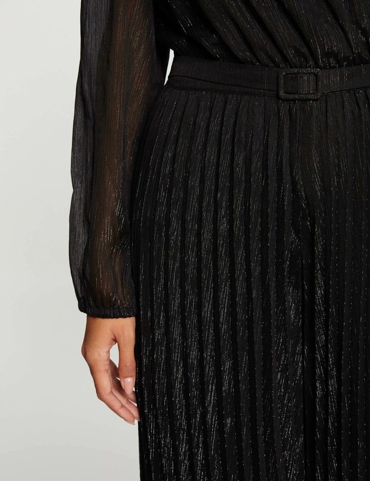 Combinaison jambes larges plissées