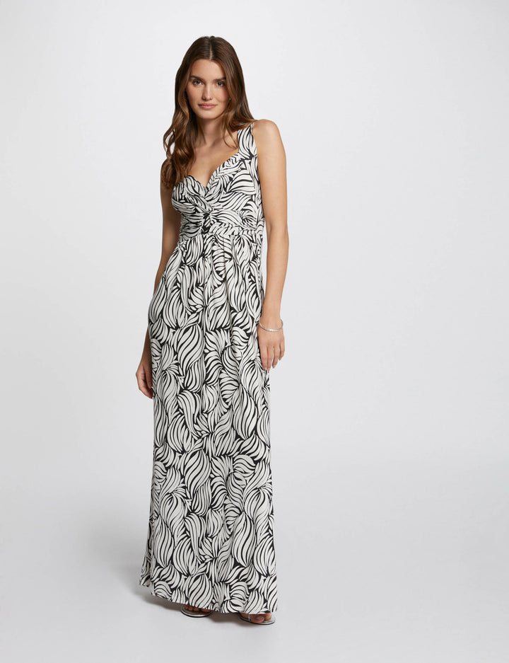 Robe longue droite imprimée