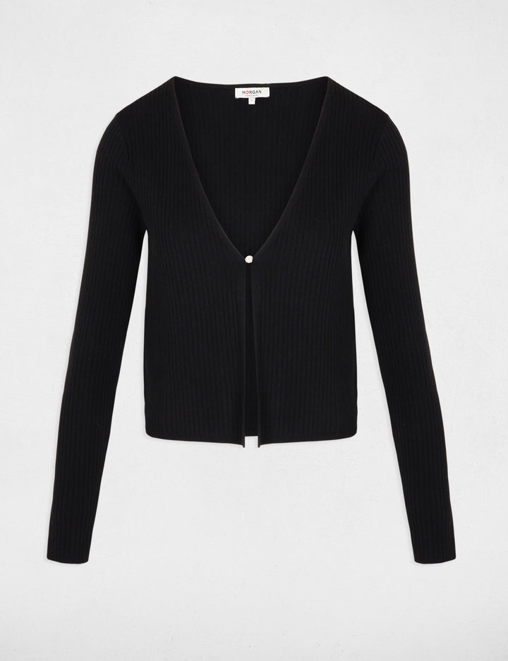 Gilet manches longues côtelé