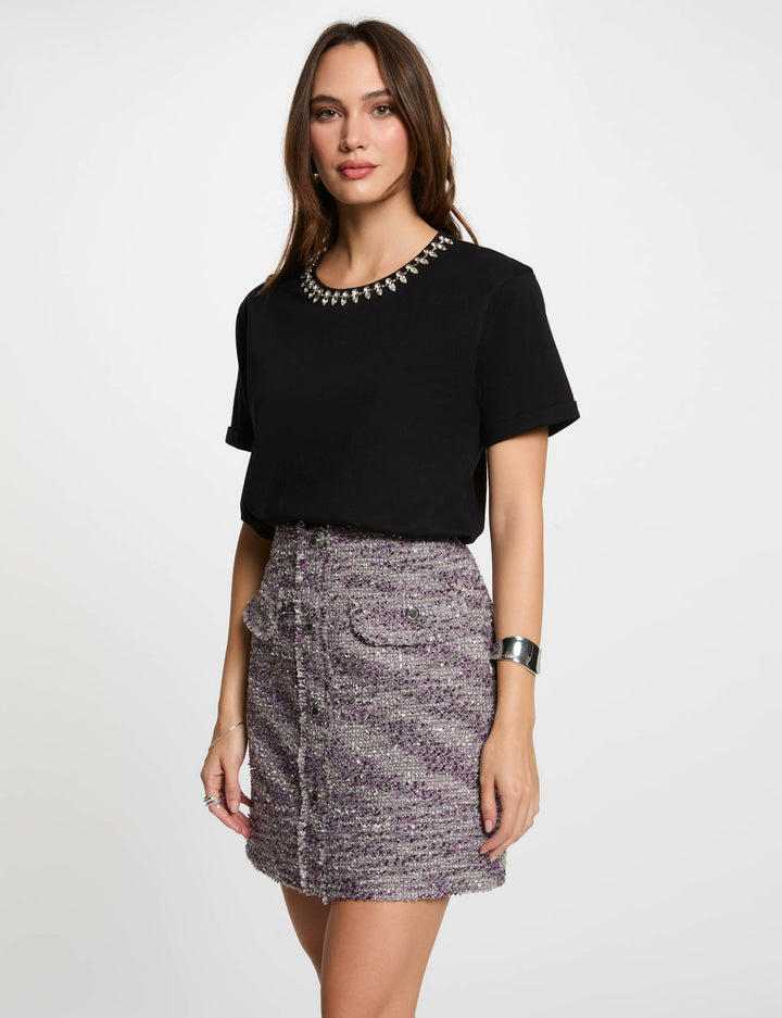 T-shirt manches courtes bijoux