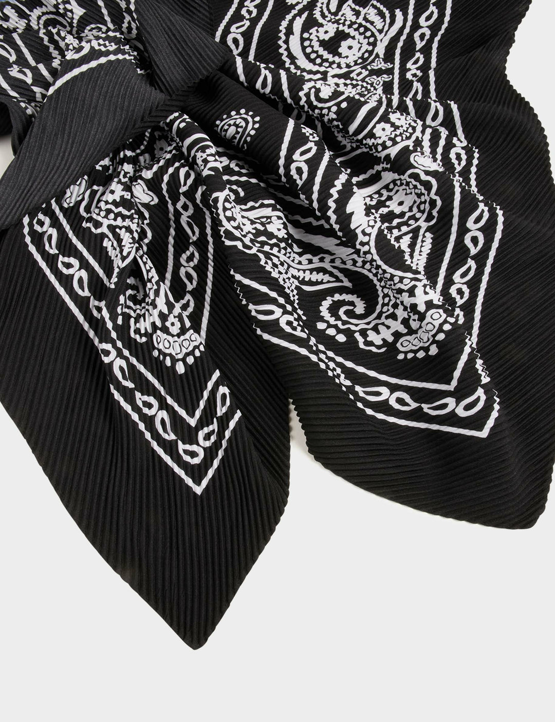 Foulard plissé imprimé