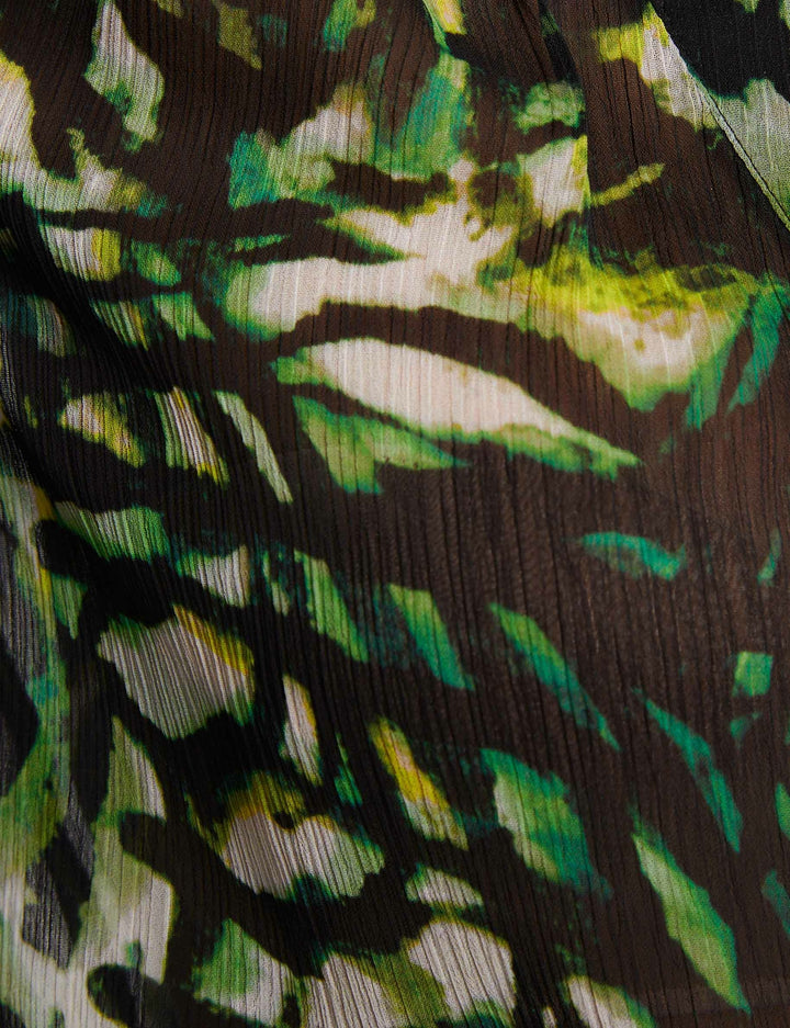 Chemise col en V imprimée