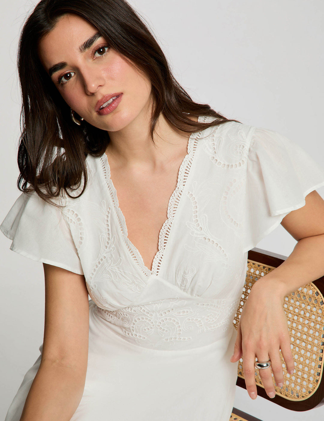 Robe longue broderie