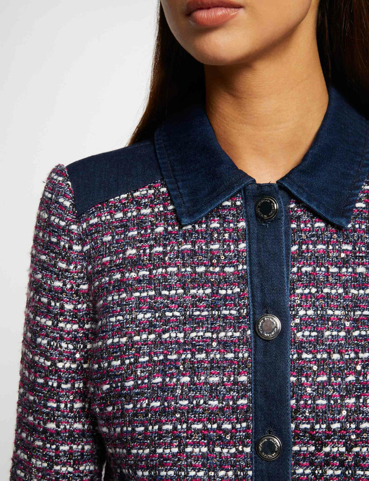 Veste droite détails en jean