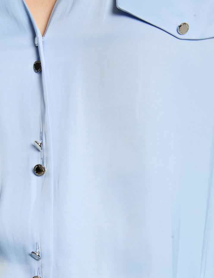 Chemise manches longues satin