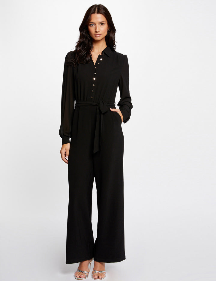 Combinaison jambes larges ceinturée