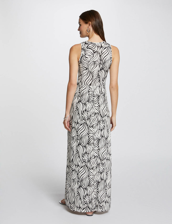 Robe longue droite imprimée