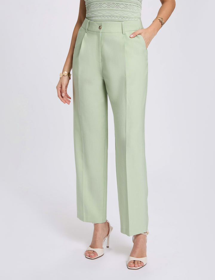 Pantalon carotte taille haute