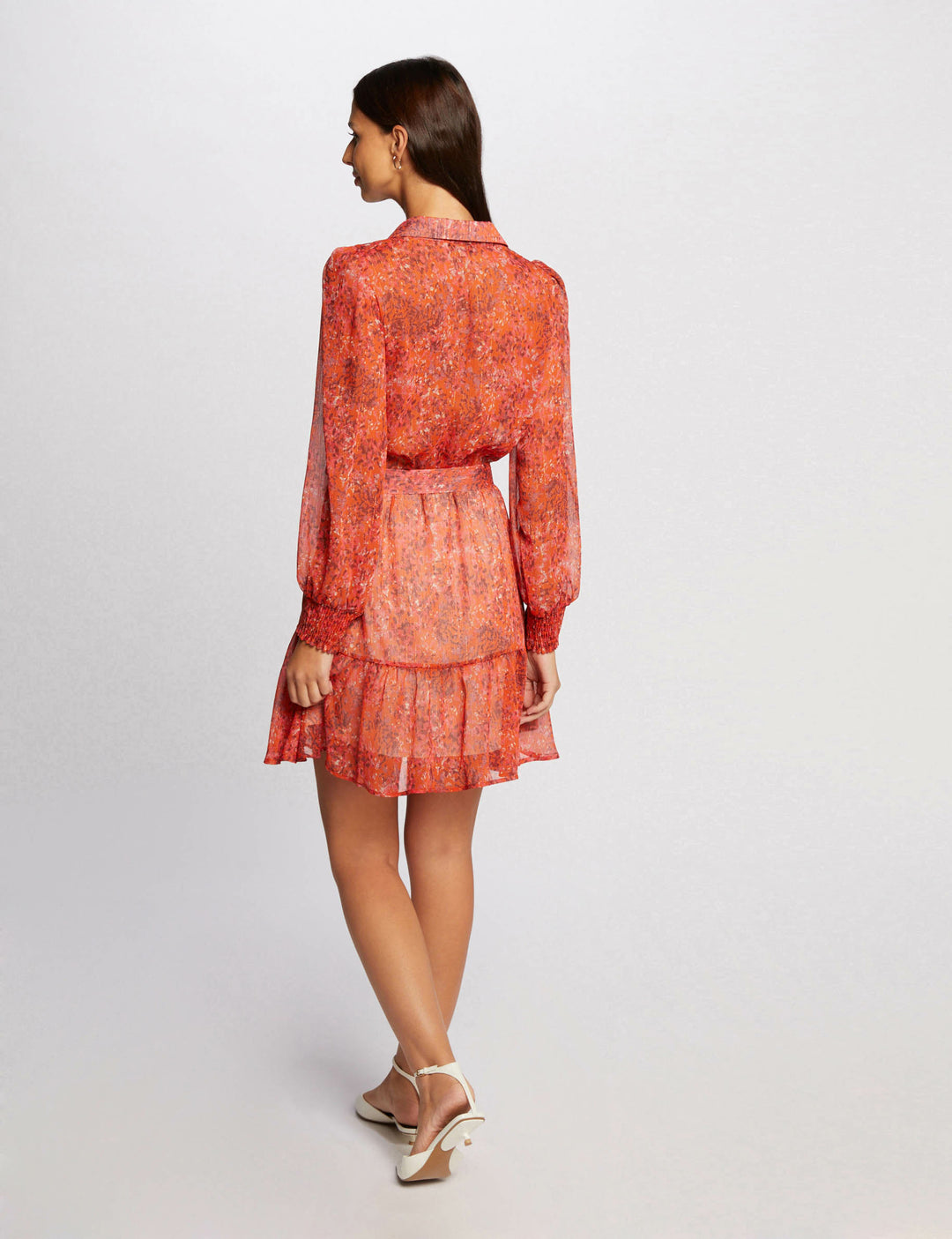 Robe courte droite imprimée