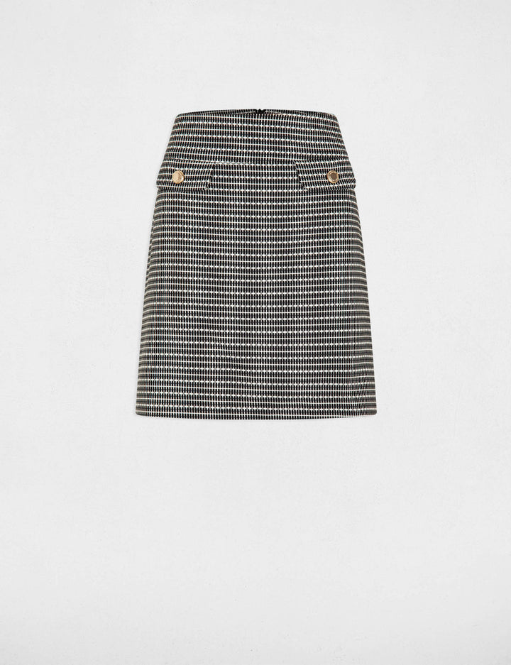 Jupe courte imprimé jacquard
