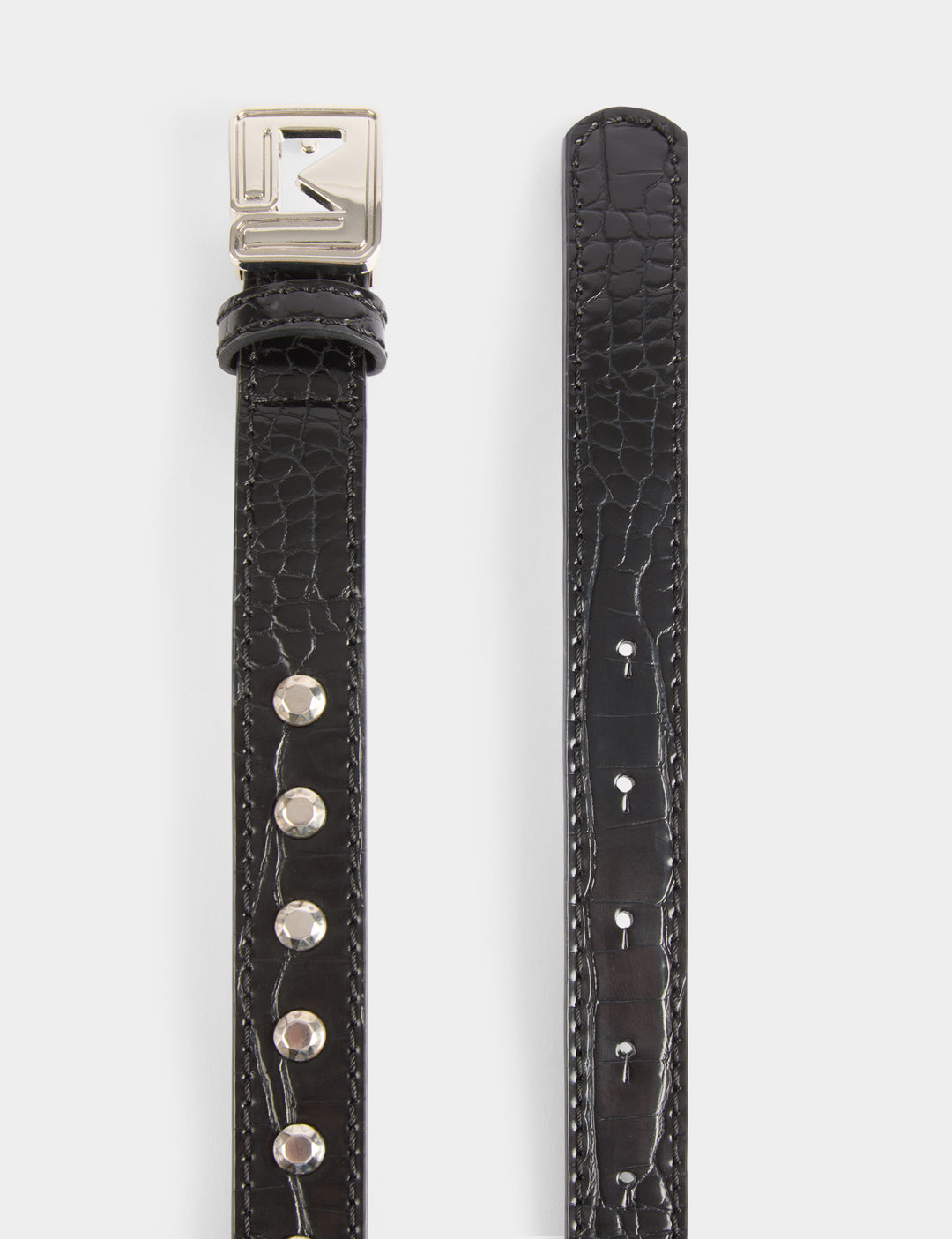 Ceinture croco et clous