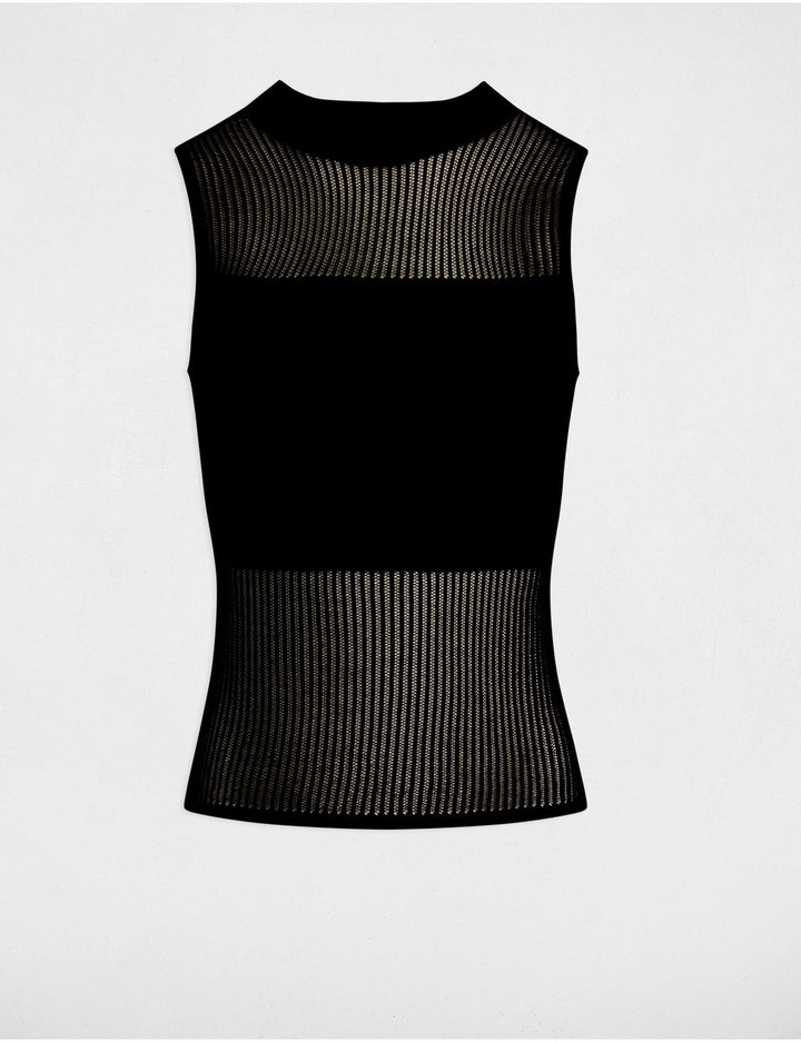 Top maille sans manches