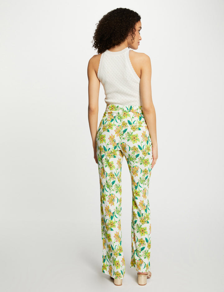 Pantalon ajusté imprimé