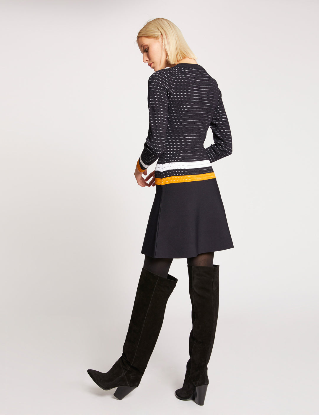 Robe patineuse à  bandes contrastantes