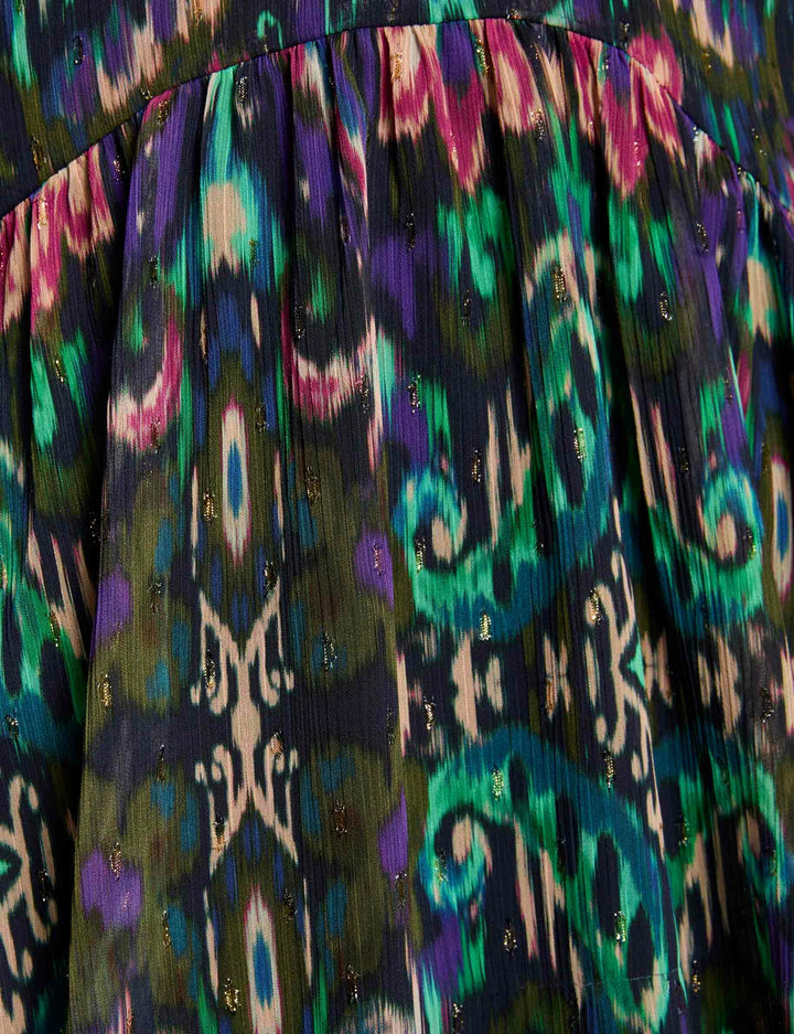 Robe courte évasée imprimée