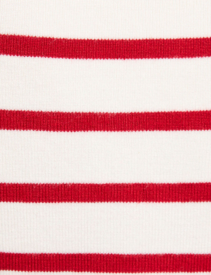 Pull manches courtes rayé