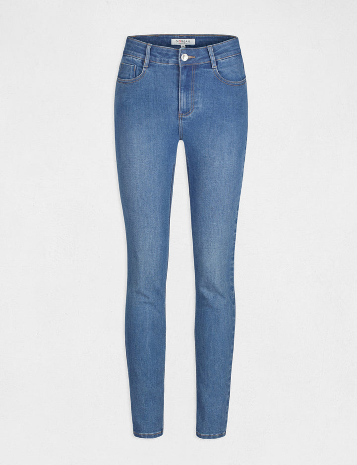Jeans slim taille haute 7/8ème