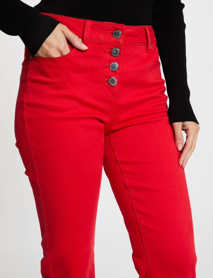 Pantalon bootcut boutonné