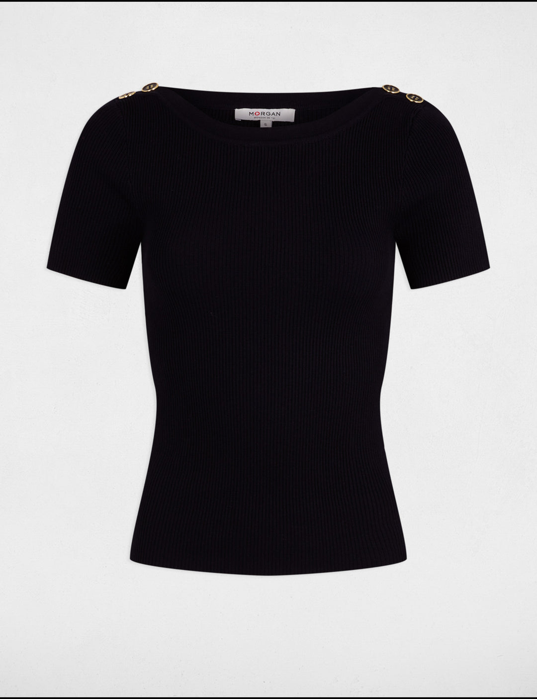 Pull col bateau et boutons