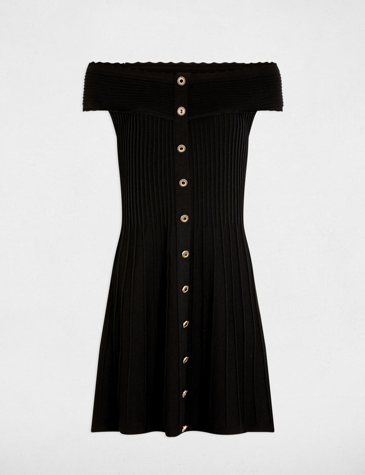 Robe tricot courte trapèze