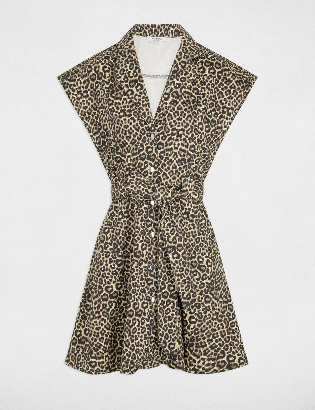 Robe courte patineuse en jean