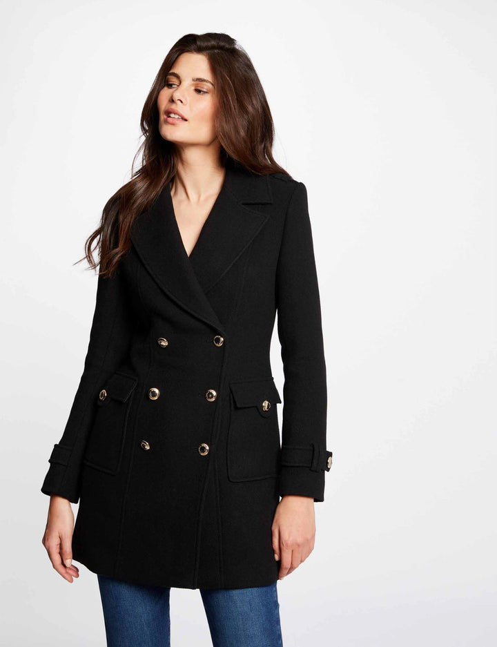 Manteau droit boutonné