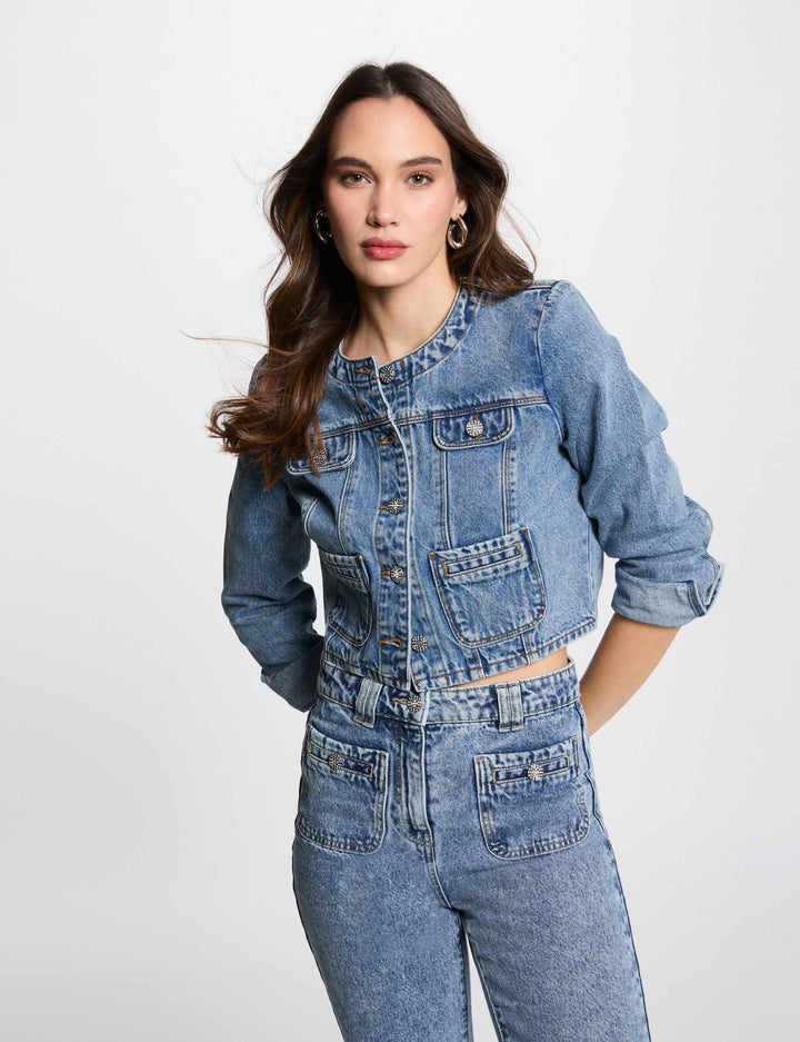 Veste courte en jean