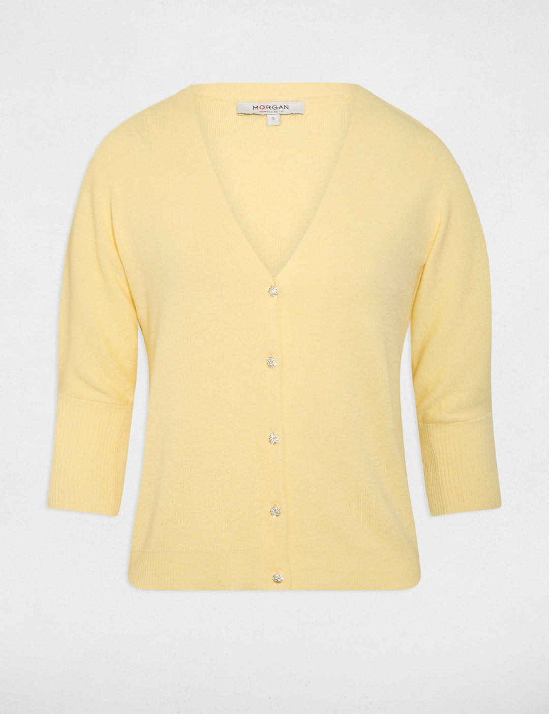 Gilet col en V manches longues