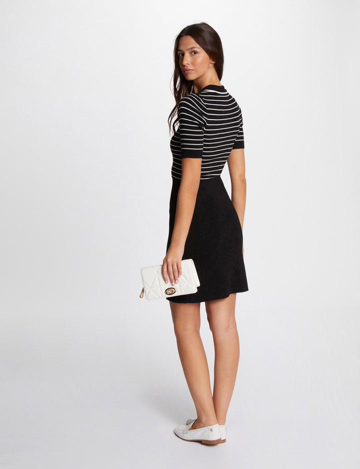 Robe tricot courte rayée
