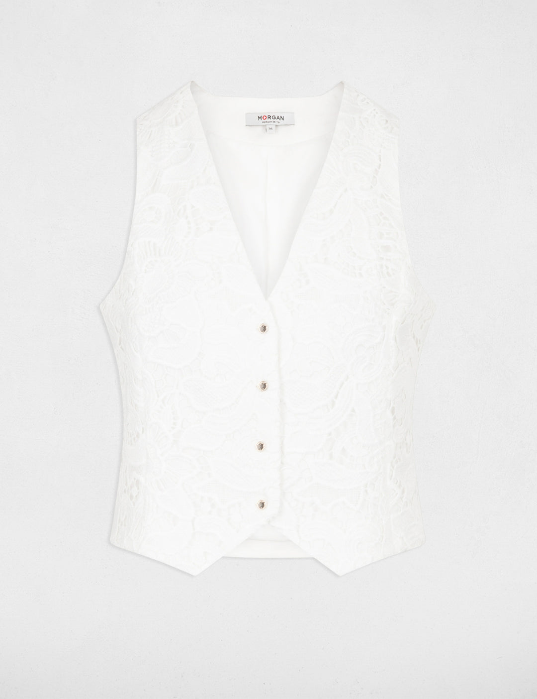 Gilet sans manches dentelle