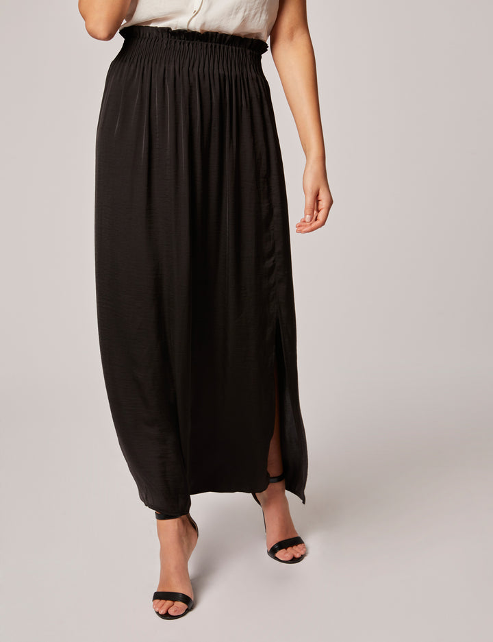 Jupe longue fluide taille élastiquée