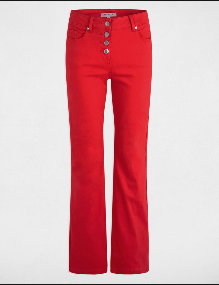 Pantalon bootcut boutonné